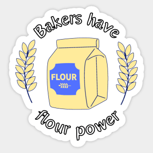 Flour power Sticker